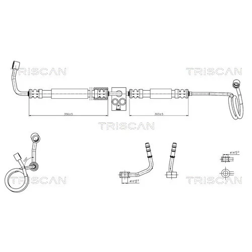 Hydraulická hadica pre riadenie TRISCAN 8516 29086