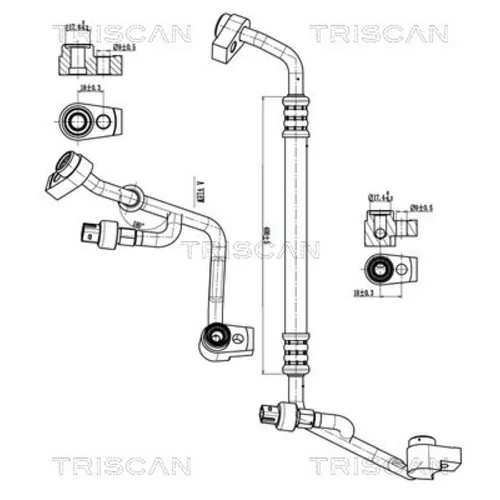 Vysoko/nízkotlakové vedenie klimatizácie TRISCAN 9010 16059