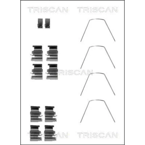 Sada príslušenstva obloženia kotúčovej brzdy TRISCAN 8105 101636