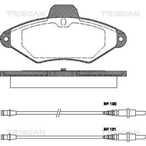 Sada brzdových platničiek kotúčovej brzdy TRISCAN 8110 38156