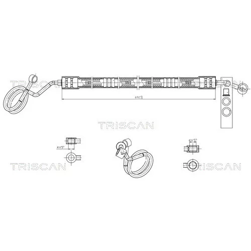 Hydraulická hadica pre riadenie TRISCAN 8516 29032