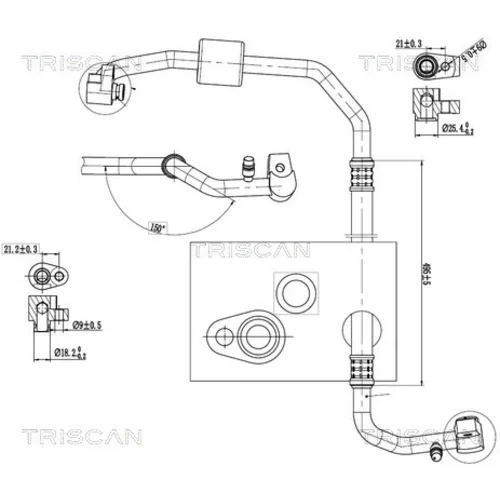 Vysoko/nízkotlakové vedenie klimatizácie TRISCAN 9010 16030