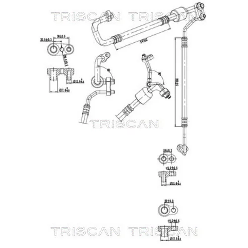 Vysoko/nízkotlakové vedenie klimatizácie TRISCAN 9010 24015