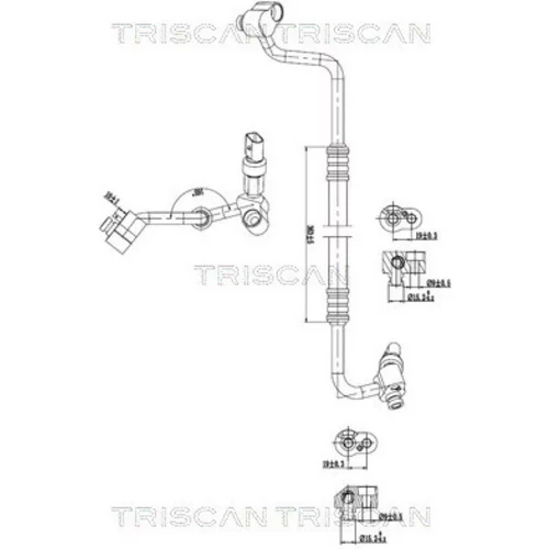 Vysoko/nízkotlakové vedenie klimatizácie TRISCAN 9010 29108