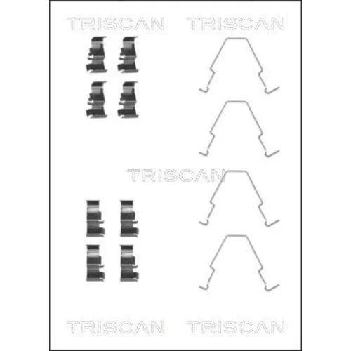 Sada príslušenstva obloženia kotúčovej brzdy TRISCAN 8105 181002