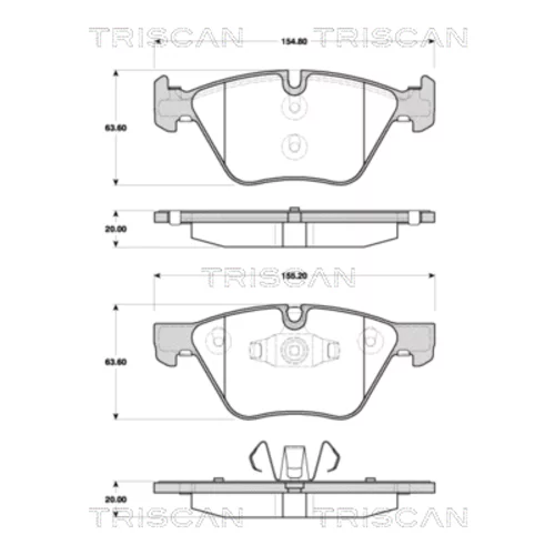 Sada brzdových platničiek kotúčovej brzdy TRISCAN 8110 11029