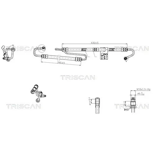 Hydraulická hadica pre riadenie TRISCAN 8516 11012