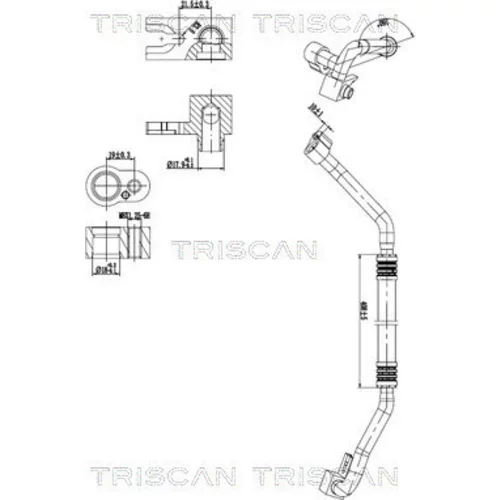 Vysoko/nízkotlakové vedenie klimatizácie TRISCAN 9010 11042