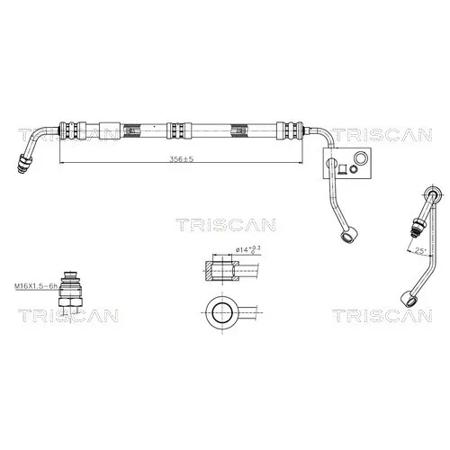 Hydraulická hadica pre riadenie TRISCAN 8516 11033