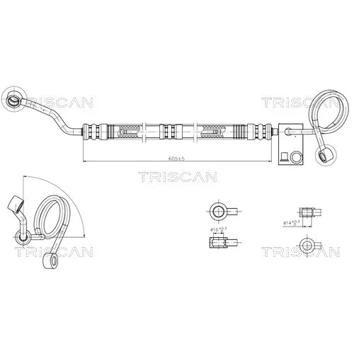 Hydraulická hadica pre riadenie TRISCAN 8516 29036