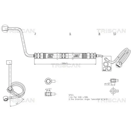 Hydraulická hadica pre riadenie TRISCAN 8516 29037
