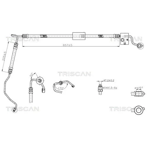 Hydraulická hadica pre riadenie TRISCAN 8516 43008
