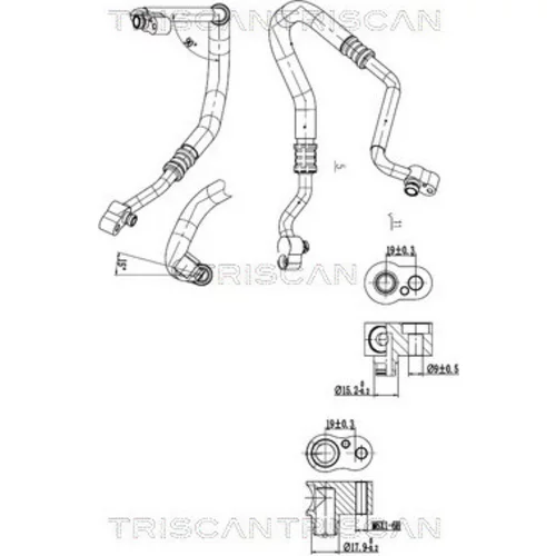Vysoko/nízkotlakové vedenie klimatizácie TRISCAN 9010 29057