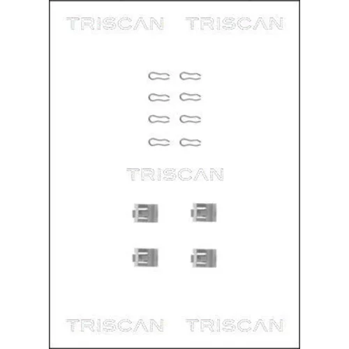 Sada príslušenstva obloženia kotúčovej brzdy TRISCAN 8105 101507
