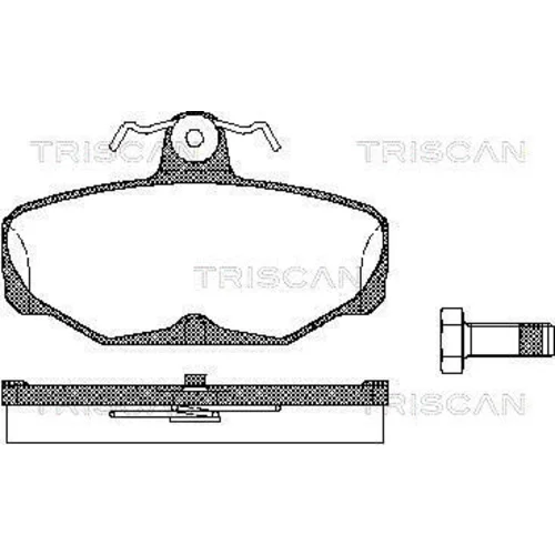 Sada brzdových platničiek kotúčovej brzdy TRISCAN 8110 16869