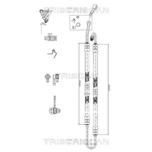 Hydraulická hadica pre riadenie TRISCAN 8516 11036