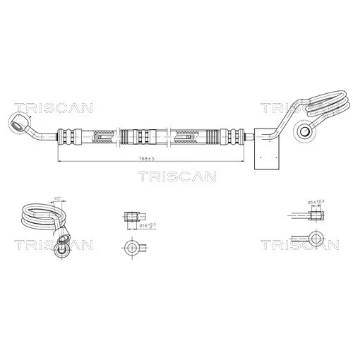 Hydraulická hadica pre riadenie TRISCAN 8516 29031