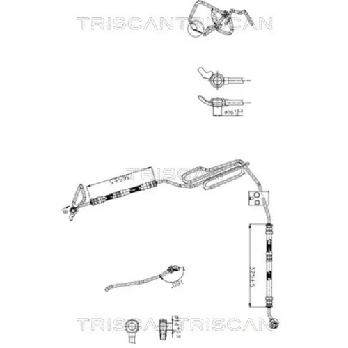 Hydraulická hadica pre riadenie TRISCAN 8516 29051