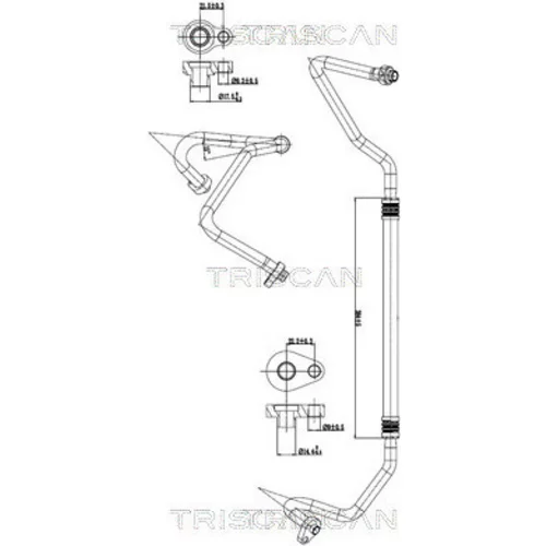 Vysoko/nízkotlakové vedenie klimatizácie TRISCAN 9010 16076