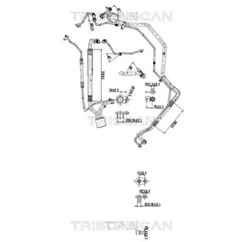 Vysoko/nízkotlakové vedenie klimatizácie TRISCAN 9010 28051