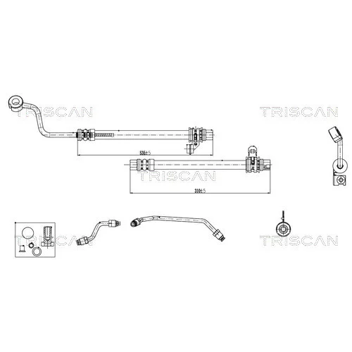 Hydraulická hadica pre riadenie TRISCAN 8516 43004
