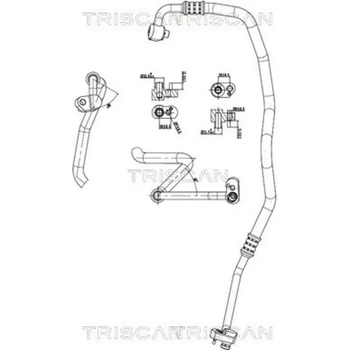 Vysoko/nízkotlakové vedenie klimatizácie TRISCAN 9010 11016