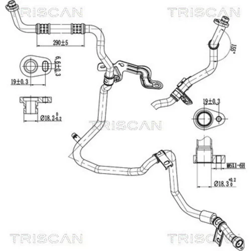 Vysoko/nízkotlakové vedenie klimatizácie TRISCAN 9010 14008