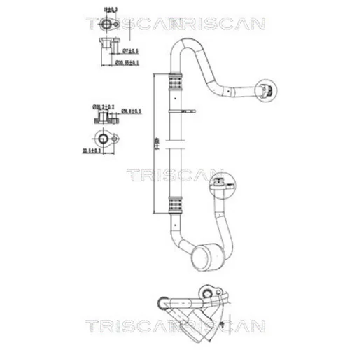 Vysoko/nízkotlakové vedenie klimatizácie TRISCAN 9010 16045