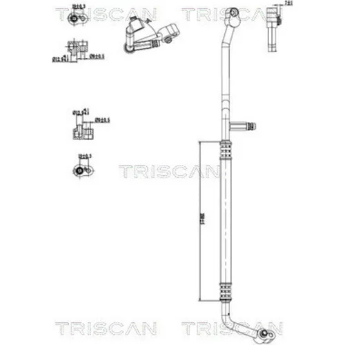 Vysoko/nízkotlakové vedenie klimatizácie TRISCAN 9010 29129