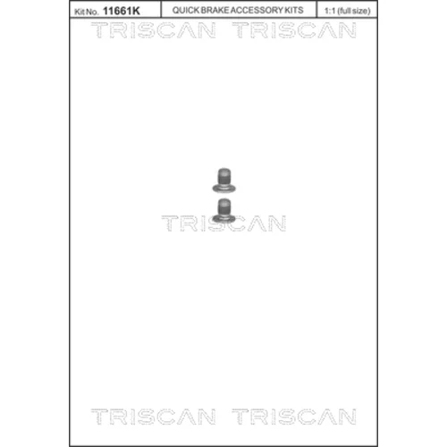 Sada skrutiek, brzdový kotúč 8105 116002 /TRISCAN/