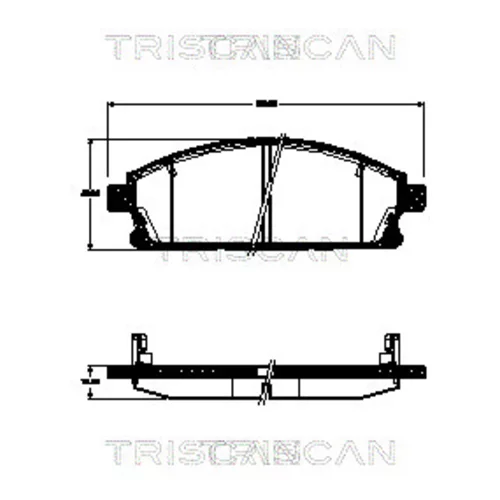 Sada brzdových platničiek kotúčovej brzdy TRISCAN 8110 14044