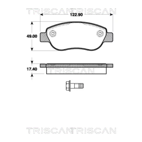 Sada brzdových platničiek kotúčovej brzdy TRISCAN 8110 25022