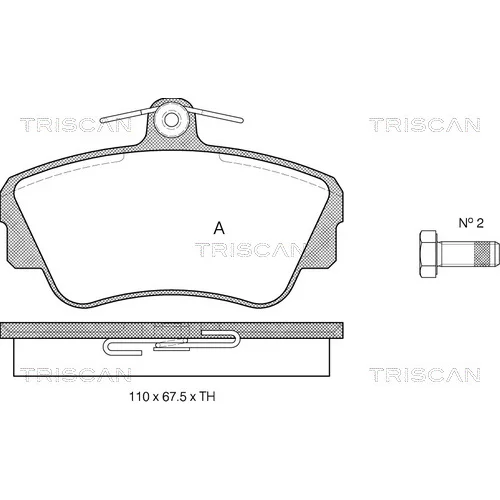 Sada brzdových platničiek kotúčovej brzdy TRISCAN 8110 27944