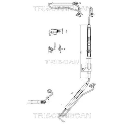 Hydraulická hadica pre riadenie 8516 29040 /TRISCAN/