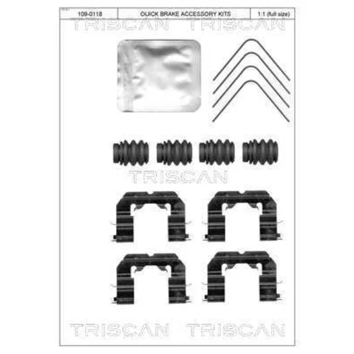 Sada príslušenstva obloženia kotúčovej brzdy TRISCAN 8105 431661