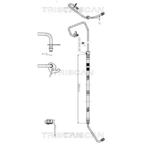 Hydraulická hadica pre riadenie TRISCAN 8516 16009