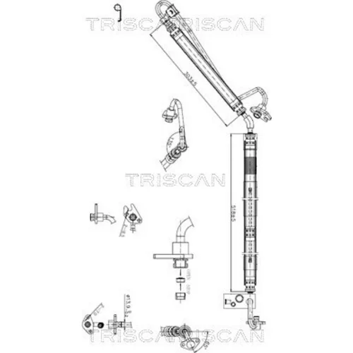 Hydraulická hadica pre riadenie TRISCAN 8516 29076