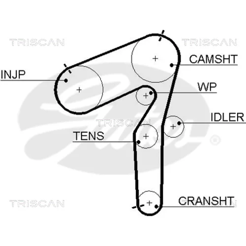 Ozubený remeň TRISCAN 8645 5462xs