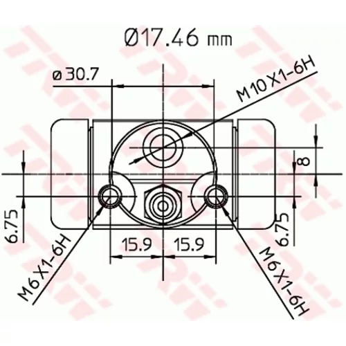Brzdový valček kolesa BWA130 /TRW/ - obr. 1