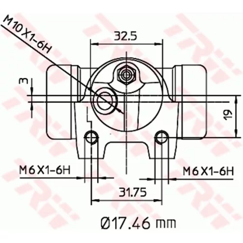 Brzdový valček kolesa BWC148 /TRW/ - obr. 1