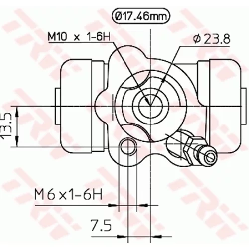 Brzdový valček kolesa BWC250 /TRW/ - obr. 1