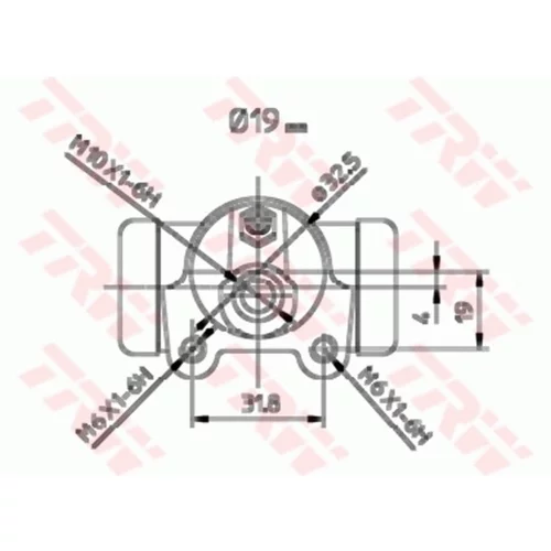 Brzdový valček kolesa BWD183 /TRW/ - obr. 1