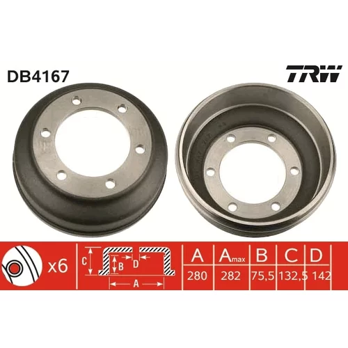 Brzdový bubon TRW DB4167