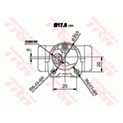 Brzdový valček kolesa BWC152 /TRW/ - obr. 1