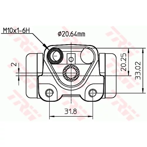 Brzdový valček kolesa BWF291 /TRW/ - obr. 1