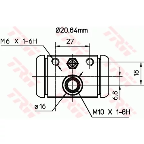 Brzdový valček kolesa BWF307 /TRW/ - obr. 1