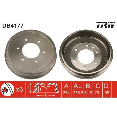 Brzdový bubon TRW DB4177