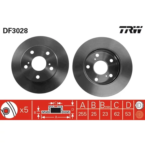 Brzdový kotúč TRW DF3028
