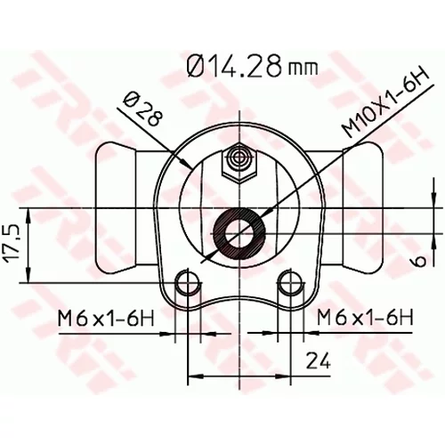 Brzdový valček kolesa BWA109 /TRW/ - obr. 1