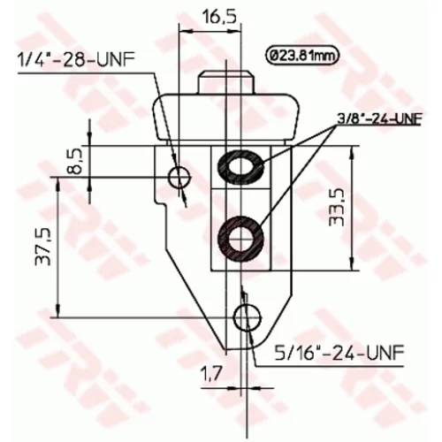 Brzdový valček kolesa BWK130 /TRW/ - obr. 1